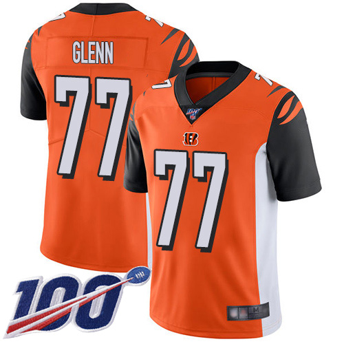 Cincinnati Bengals Limited Orange Men Cordy Glenn Alternate Jersey NFL Footballl #77 100th Season Vapor Untouchable